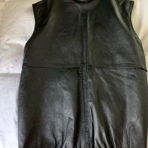 Leather fashion or biker vest